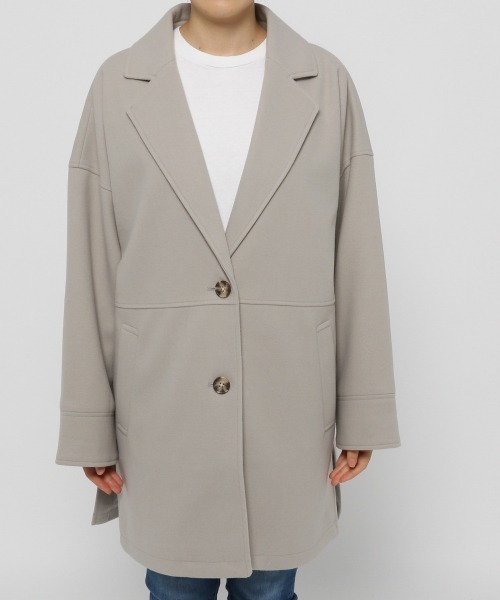 LOWRYS FARM（ローリーズファーム）の「ウールライクポンチョコート　952595（ポンチョ・レディース・ダークブラウン/ブルー/アイボリー・FREE）」の10枚目の写真