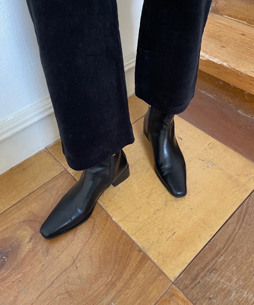 Didot.showroom(ディドット ショールーム)の「smart square short boots / スマートスクエアショートブーツ(ブーツ・レディース・ブラック/ブラウン・24.5cm/25cm/23cm/23.5cm/24cm)」の12枚目の写真