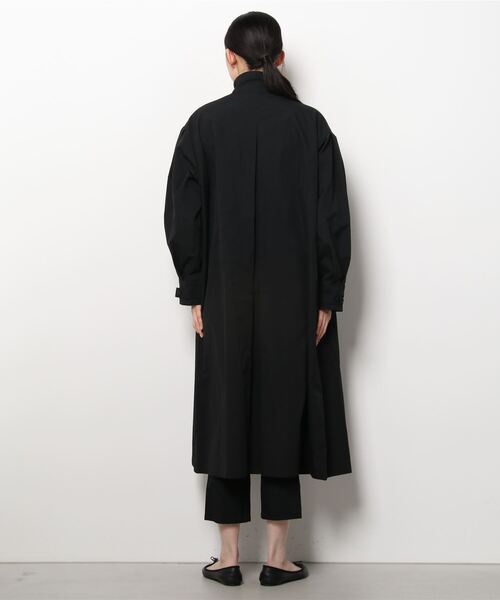 VACANCY（ヴァカンシー）の「スタンドネックフレアコート（ノーカラーコート・レディース・ブラック/ブラウン・FREE）」の4枚目の写真