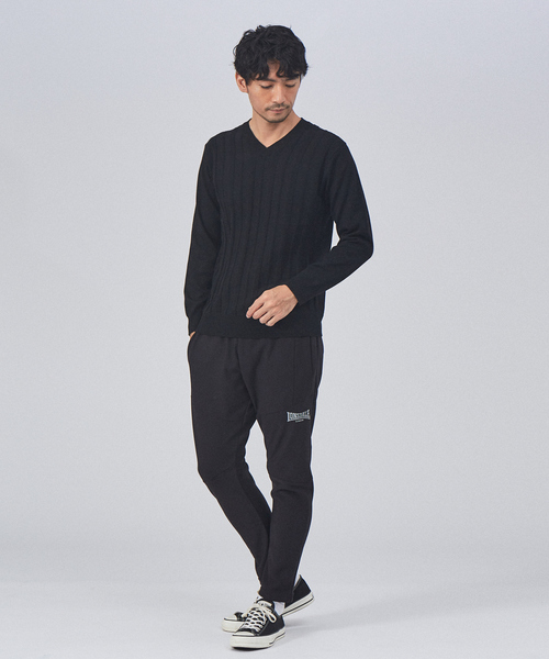 LONSDALE（ロンズデール）の「【LONSDALE/セットアップ対応】ニット 裏フリース パンツ（スウェットパンツ・メンズ・ベージュ/チャコールグレー/ブラック・46/48/50）」の11枚目の写真