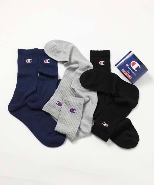 Champion(チャンピオン)の「【Champion】フルレングスソックス 3P(ソックス/靴下・メンズ・ホワイト/グレー/マルチ/ブラック・SMALL/MEDIUM/LARGE)」の4枚目の写真