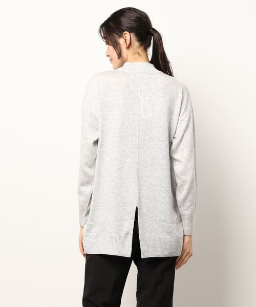 Te chichi TERRASSE（テチチテラス）の「アンゴラ混ハイネックチュニックニット（ニット/セーター・レディース・グレー/オフホワイト/グリーン・ﾌﾘ-）」の5枚目の写真