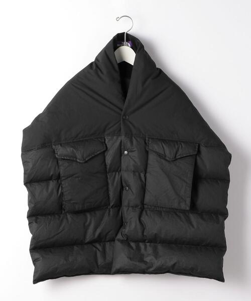 THE NORTH FACE PURPLE LABEL(ザ ノースフェイス パープルレーベル)の「<THE NORTH FACE PURPLE LABEL> FIELD DOWN CAPE/ケープ □□(マフラー・メンズ・ブラック/オリーブ・FREE)」の2枚目の写真