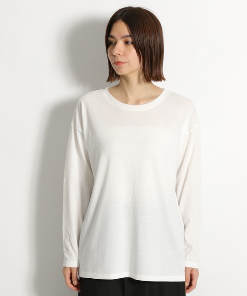 niko and...(ニコアンド)の「ブランケットステッチレイヤードプルオーバー(Tシャツ/カットソー・レディース・ベージュ/ネイビー/ライトグリーン・MEDIUM/LARGE)」の14枚目の写真