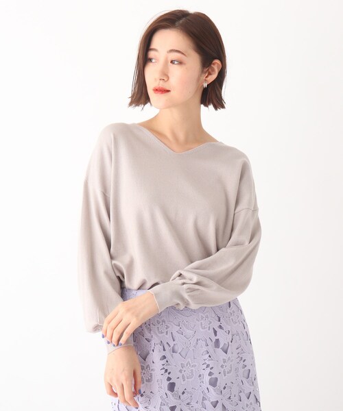 AG by aquagirl（エージーバイアクアガール）の「◆DERBY Vネックドルマンニット【WEB限定サイズ】（ニット/セーター・レディース・ホワイト系/ホワイト系その他3/オレンジ/レモンイエロー/ブラック/ライトグレー・38/36/40）」の5枚目の写真