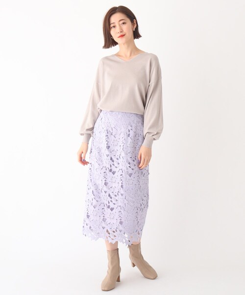 AG by aquagirl（エージーバイアクアガール）の「◆DERBY Vネックドルマンニット【WEB限定サイズ】（ニット/セーター・レディース・ホワイト系/ホワイト系その他3/オレンジ/レモンイエロー/ブラック/ライトグレー・38/36/40）」の19枚目の写真