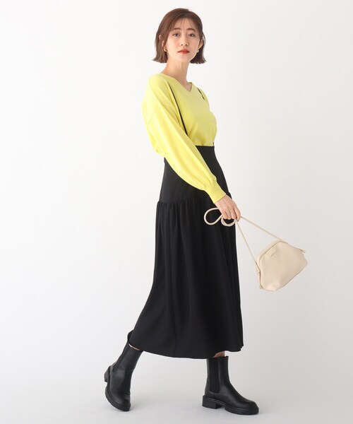 AG by aquagirl（エージーバイアクアガール）の「◆DERBY Vネックドルマンニット【WEB限定サイズ】（ニット/セーター・レディース・ホワイト系/ホワイト系その他3/オレンジ/レモンイエロー/ブラック/ライトグレー・38/36/40）」の21枚目の写真