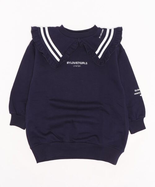 by LOVEiT(バイラビット)の「BIGカラーチュニック(チュニック・キッズ・ネイビー/グレー/ピンク・160cm/140cm/150cm/120cm/130cm)」の17枚目の写真