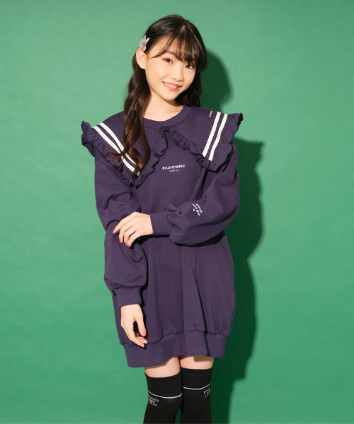 by LOVEiT(バイラビット)の「BIGカラーチュニック(チュニック・キッズ・ネイビー/グレー/ピンク・160cm/140cm/150cm/120cm/130cm)」の15枚目の写真