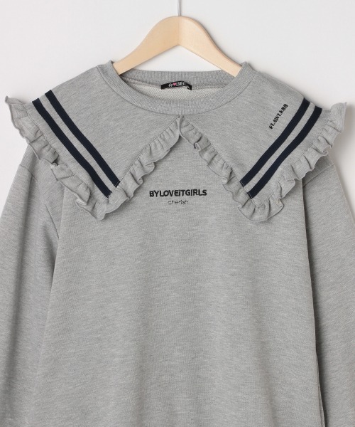 by LOVEiT(バイラビット)の「BIGカラーチュニック(チュニック・キッズ・ネイビー/グレー/ピンク・160cm/140cm/150cm/120cm/130cm)」の10枚目の写真