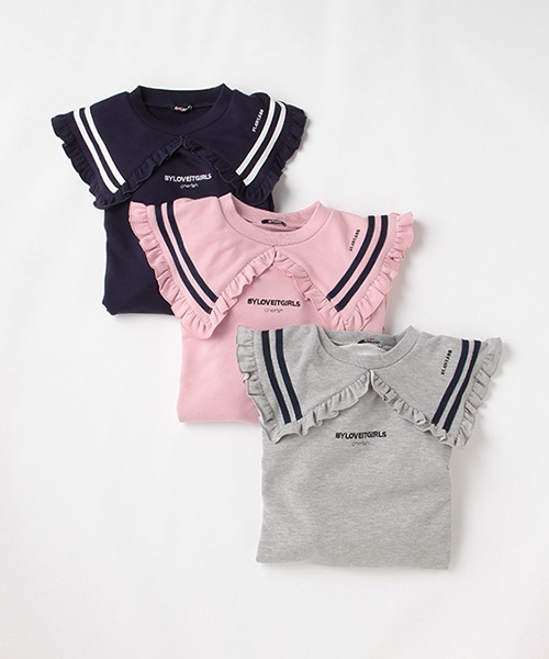 by LOVEiT(バイラビット)の「BIGカラーチュニック(チュニック・キッズ・ネイビー/グレー/ピンク・160cm/140cm/150cm/120cm/130cm)」の4枚目の写真