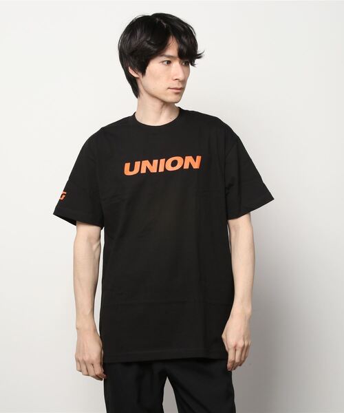 UNION（ユニオン）の「【UNION/ユニオン】UNION TEE　ロゴTシャツ　ユニセックス（Tシャツ/カットソー・メンズ・ブラック・SMALL/MEDIUM/LARGE）」の2枚目の写真
