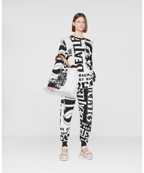 STELLA McCARTNEY（ステラマッカートニー）の「【UNISEX】Get Back Knit Joggers ‐ ユニセックス ゲットバック ニット ジョガー（その他パンツ・レディース・ブラック×ホワイト・MEDIUM）」の5枚目の写真