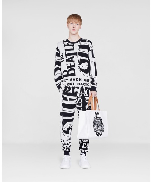 STELLA McCARTNEY（ステラマッカートニー）の「【UNISEX】Get Back Knit Joggers ‐ ユニセックス ゲットバック ニット ジョガー（その他パンツ・レディース・ブラック×ホワイト・MEDIUM）」の3枚目の写真