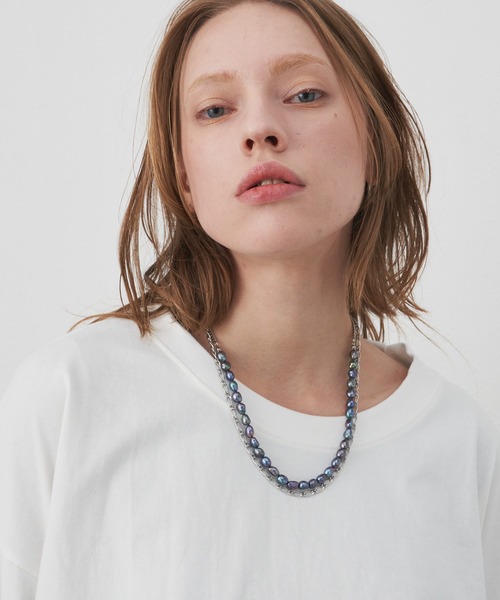 AIVER（アイバー）の「AIVER　イリディセントパールネックレス　MADE IN JAPAN（ネックレス・メンズ・ブラック/オフホワイト・FREE）」の12枚目の写真