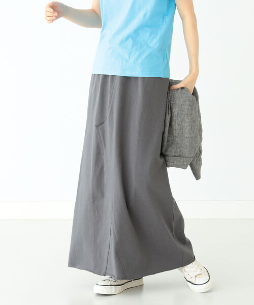 BEAMS BOY（ビームスボーイ）の「BEAMS BOY / ソリッド ジャージー スカート（スカート・レディース・サックスブルー/チャコールグレー/ライム/フューシャピンク・ONE SIZE）」の10枚目の写真