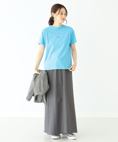 BEAMS BOY（ビームスボーイ）の「BEAMS BOY / ソリッド ジャージー スカート（スカート・レディース・サックスブルー/チャコールグレー/ライム/フューシャピンク・ONE SIZE）」の7枚目の写真