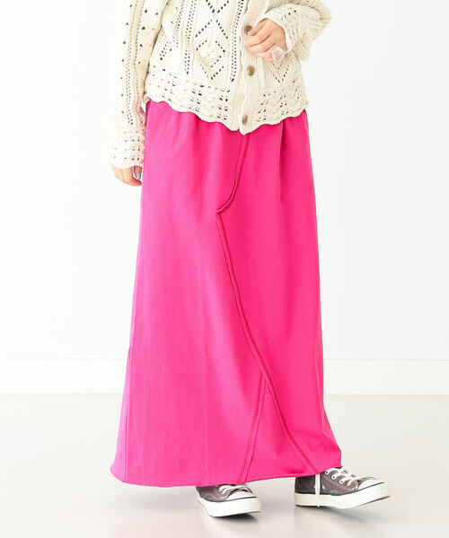 BEAMS BOY（ビームスボーイ）の「BEAMS BOY / ソリッド ジャージー スカート（スカート・レディース・サックスブルー/チャコールグレー/ライム/フューシャピンク・ONE SIZE）」の16枚目の写真