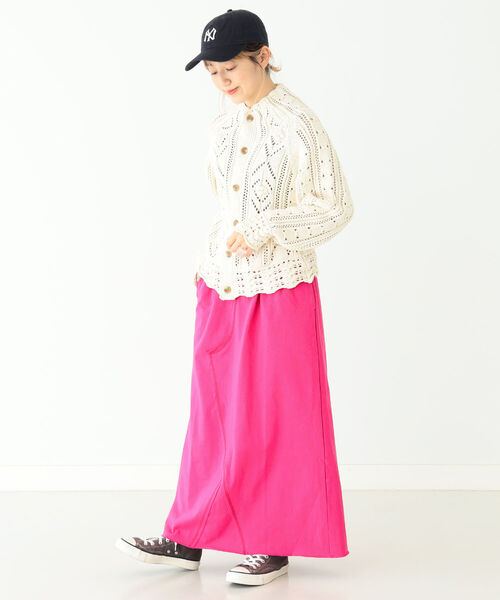 BEAMS BOY（ビームスボーイ）の「BEAMS BOY / ソリッド ジャージー スカート（スカート・レディース・サックスブルー/チャコールグレー/ライム/フューシャピンク・ONE SIZE）」の18枚目の写真