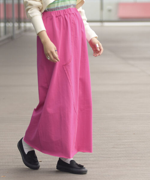 BEAMS BOY（ビームスボーイ）の「BEAMS BOY / ソリッド ジャージー スカート（スカート・レディース・サックスブルー/チャコールグレー/ライム/フューシャピンク・ONE SIZE）」の19枚目の写真