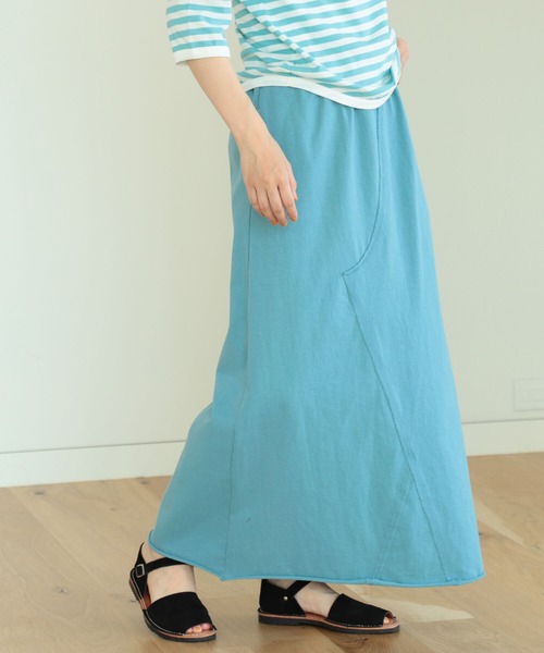 BEAMS BOY（ビームスボーイ）の「BEAMS BOY / ソリッド ジャージー スカート（スカート・レディース・サックスブルー/チャコールグレー/ライム/フューシャピンク・ONE SIZE）」の3枚目の写真