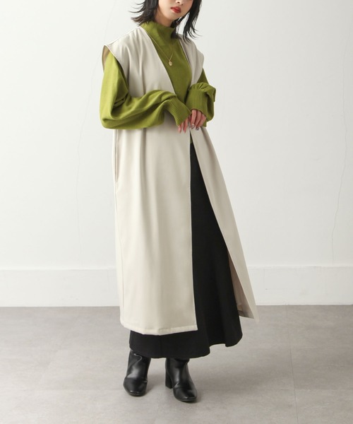 Chillfar（チルファー）の「セミストレッチツイルロングベスト（ベスト・レディース・ブラック/ブラウン/アイボリー・FREE）」の21枚目の写真