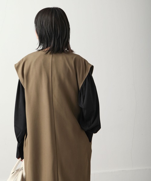 Chillfar（チルファー）の「セミストレッチツイルロングベスト（ベスト・レディース・ブラック/ブラウン/アイボリー・FREE）」の17枚目の写真