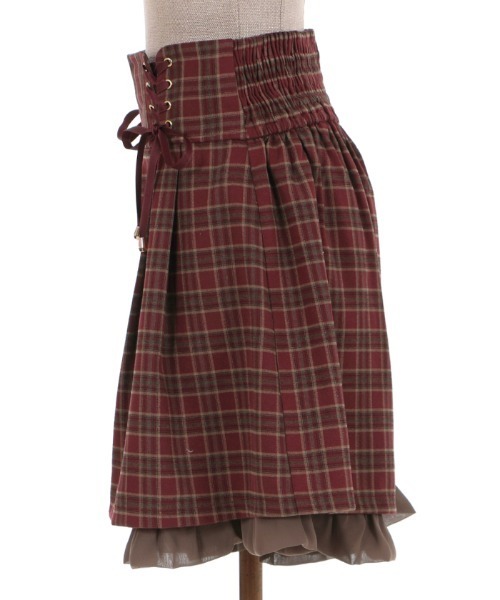 axes femme POETIQUE(アクシーズファムポエティック)の「チェックタックキュロット(その他パンツ・レディース・ワイン/ブラック/グリーン・MEDIUM)」の5枚目の写真