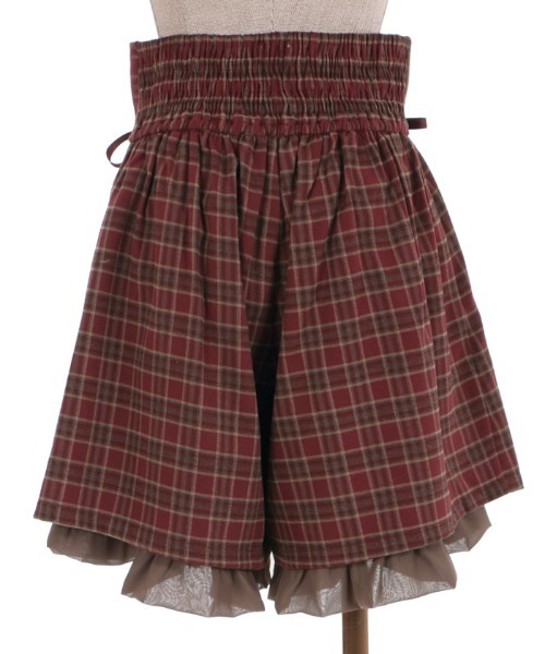 axes femme POETIQUE(アクシーズファムポエティック)の「チェックタックキュロット(その他パンツ・レディース・ワイン/ブラック/グリーン・MEDIUM)」の6枚目の写真