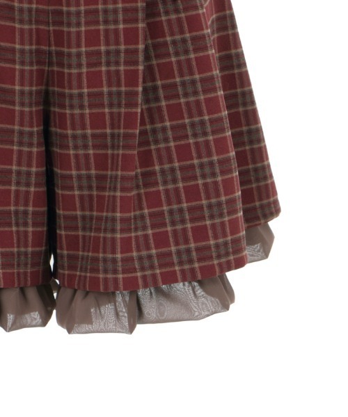 axes femme POETIQUE(アクシーズファムポエティック)の「チェックタックキュロット(その他パンツ・レディース・ワイン/ブラック/グリーン・MEDIUM)」の8枚目の写真