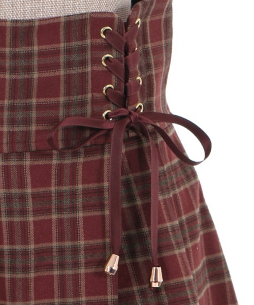 axes femme POETIQUE(アクシーズファムポエティック)の「チェックタックキュロット(その他パンツ・レディース・ワイン/ブラック/グリーン・MEDIUM)」の10枚目の写真