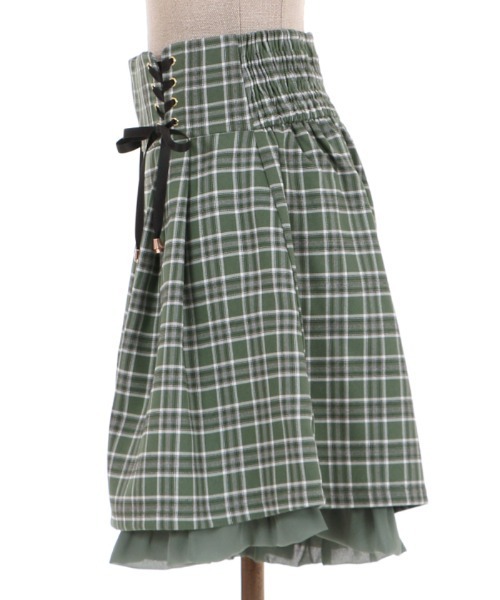 axes femme POETIQUE(アクシーズファムポエティック)の「チェックタックキュロット(その他パンツ・レディース・ワイン/ブラック/グリーン・MEDIUM)」の14枚目の写真