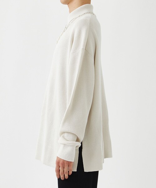 LiNoH（リノー）の「7G BRIGHT KNIT TURTLENECK（ニット/セーター・メンズ・ブラック/オフホワイト/イエロー/グリーン・1/2）」の7枚目の写真