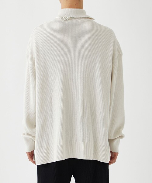 LiNoH（リノー）の「7G BRIGHT KNIT TURTLENECK（ニット/セーター・メンズ・ブラック/オフホワイト/イエロー/グリーン・1/2）」の8枚目の写真