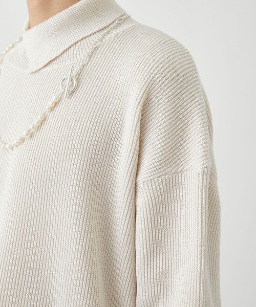 LiNoH（リノー）の「7G BRIGHT KNIT TURTLENECK（ニット/セーター・メンズ・ブラック/オフホワイト/イエロー/グリーン・1/2）」の10枚目の写真