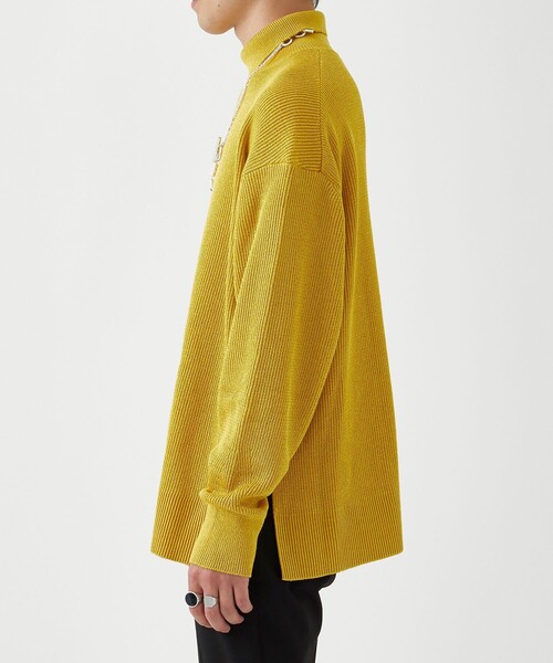 LiNoH（リノー）の「7G BRIGHT KNIT TURTLENECK（ニット/セーター・メンズ・ブラック/オフホワイト/イエロー/グリーン・1/2）」の16枚目の写真