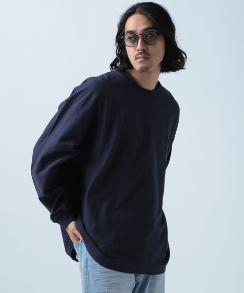 BAYFLOW(ベイフロー)の「ヘビーウェイトビッグL/S TEE(Tシャツ/カットソー・メンズ・ネイビー/ホワイト/グレー/イエロー/グリーン・SMALL/MEDIUM/LARGE)」の4枚目の写真
