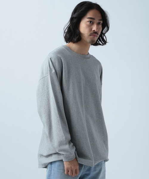 BAYFLOW(ベイフロー)の「ヘビーウェイトビッグL/S TEE(Tシャツ/カットソー・メンズ・ネイビー/ホワイト/グレー/イエロー/グリーン・SMALL/MEDIUM/LARGE)」の1枚目の写真