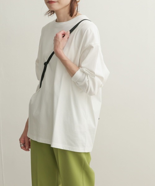 URBAN RESEARCH DOORS（アーバンリサーチドアーズ）の「コットンワイド長袖カットソー（Tシャツ/カットソー・レディース・パープル/オフホワイト/ミント/ホワイト系その他・1）」の7枚目の写真