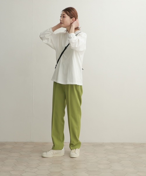 URBAN RESEARCH DOORS（アーバンリサーチドアーズ）の「コットンワイド長袖カットソー（Tシャツ/カットソー・レディース・パープル/オフホワイト/ミント/ホワイト系その他・1）」の18枚目の写真