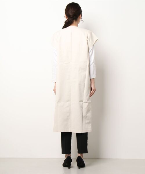 sango（sango）の「ロングベスト（ベスト・レディース・ベージュ/アイボリー・FREE）」の4枚目の写真