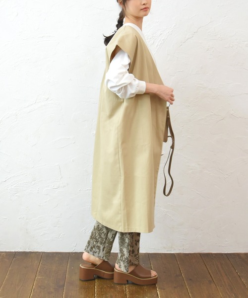 sango（sango）の「ロングベスト（ベスト・レディース・ベージュ/アイボリー・FREE）」の8枚目の写真