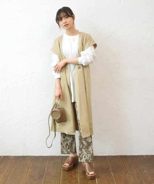 sango（sango）の「ロングベスト（ベスト・レディース・ベージュ/アイボリー・FREE）」の10枚目の写真