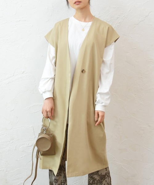 sango（sango）の「ロングベスト（ベスト・レディース・ベージュ/アイボリー・FREE）」の15枚目の写真