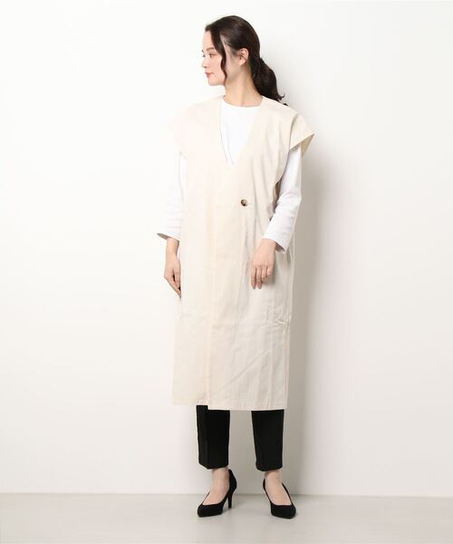 sango（sango）の「ロングベスト（ベスト・レディース・ベージュ/アイボリー・FREE）」の17枚目の写真