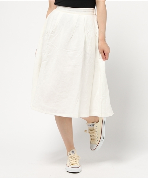 WEGO（ウィゴー）の「WEGO/リネンユニオンスカート（スカート・レディース・ホワイト/ホワイト系その他/ブラック系その他/ブルー系その他・FREE）」の5枚目の写真