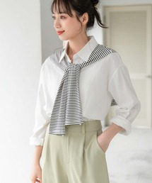 fifth | 【インスタグラマーコラボ】肩掛け風ショールセットシャツ(シャツ/ブラウス)