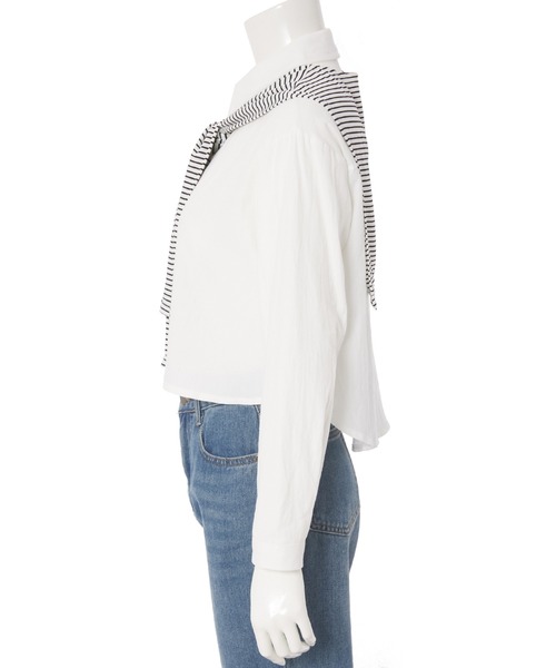 fifth(フィフス)の「肩掛け風ショールセットシャツ(シャツ/ブラウス・レディース・ホワイト・M)」の12枚目の写真