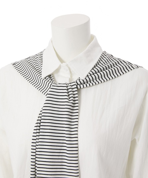 fifth(フィフス)の「肩掛け風ショールセットシャツ(シャツ/ブラウス・レディース・ホワイト・M)」の14枚目の写真