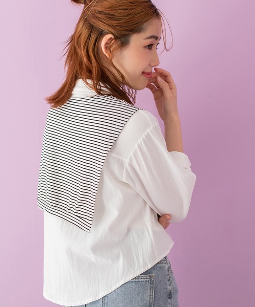 fifth(フィフス)の「肩掛け風ショールセットシャツ(シャツ/ブラウス・レディース・ホワイト・M)」の4枚目の写真